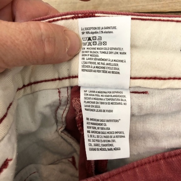 AEO faded red slim fit shorts, 28 - Picture 6 of 11